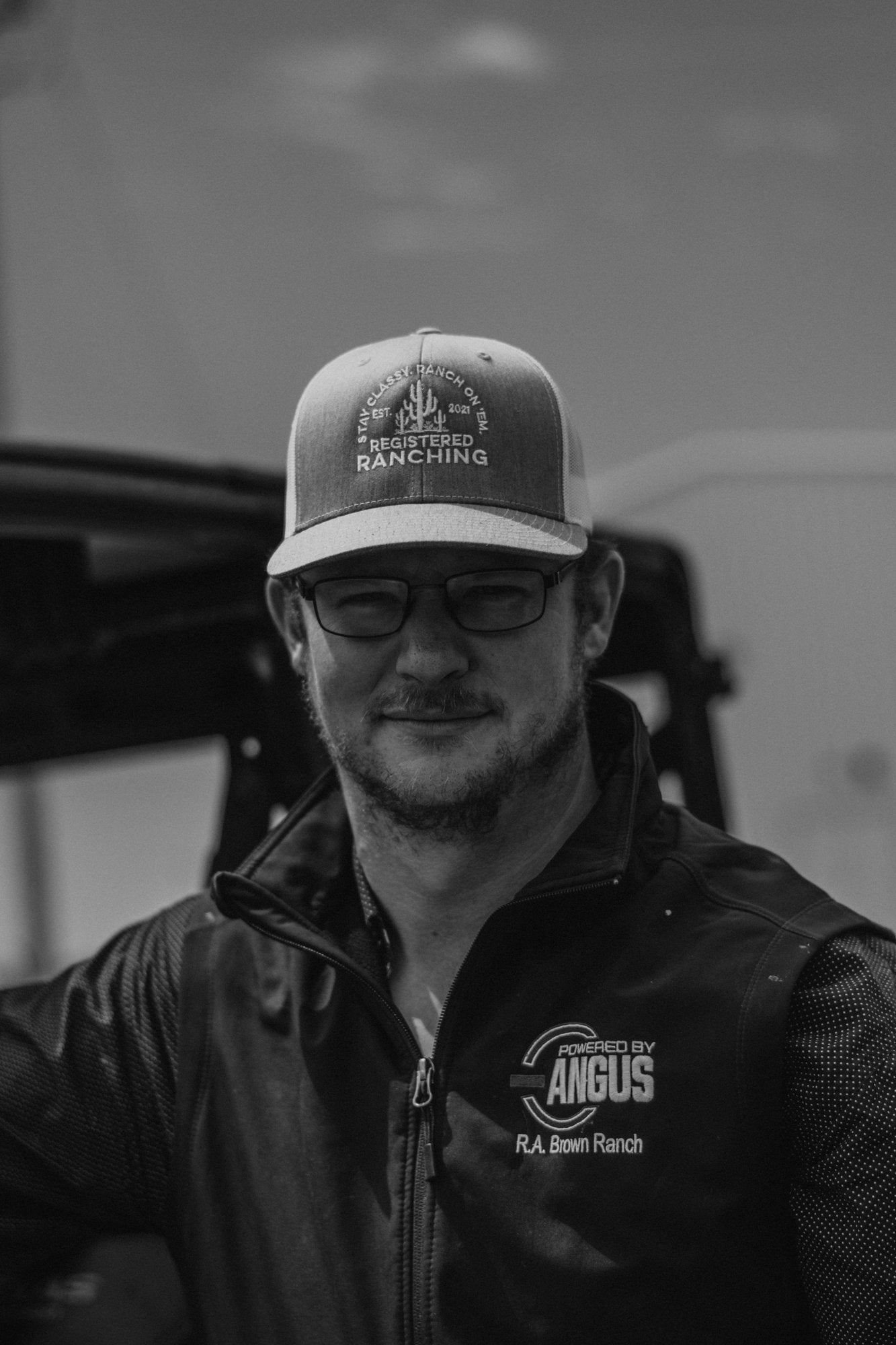 Gray Registered Ranching Cactus Flat Bill Cap