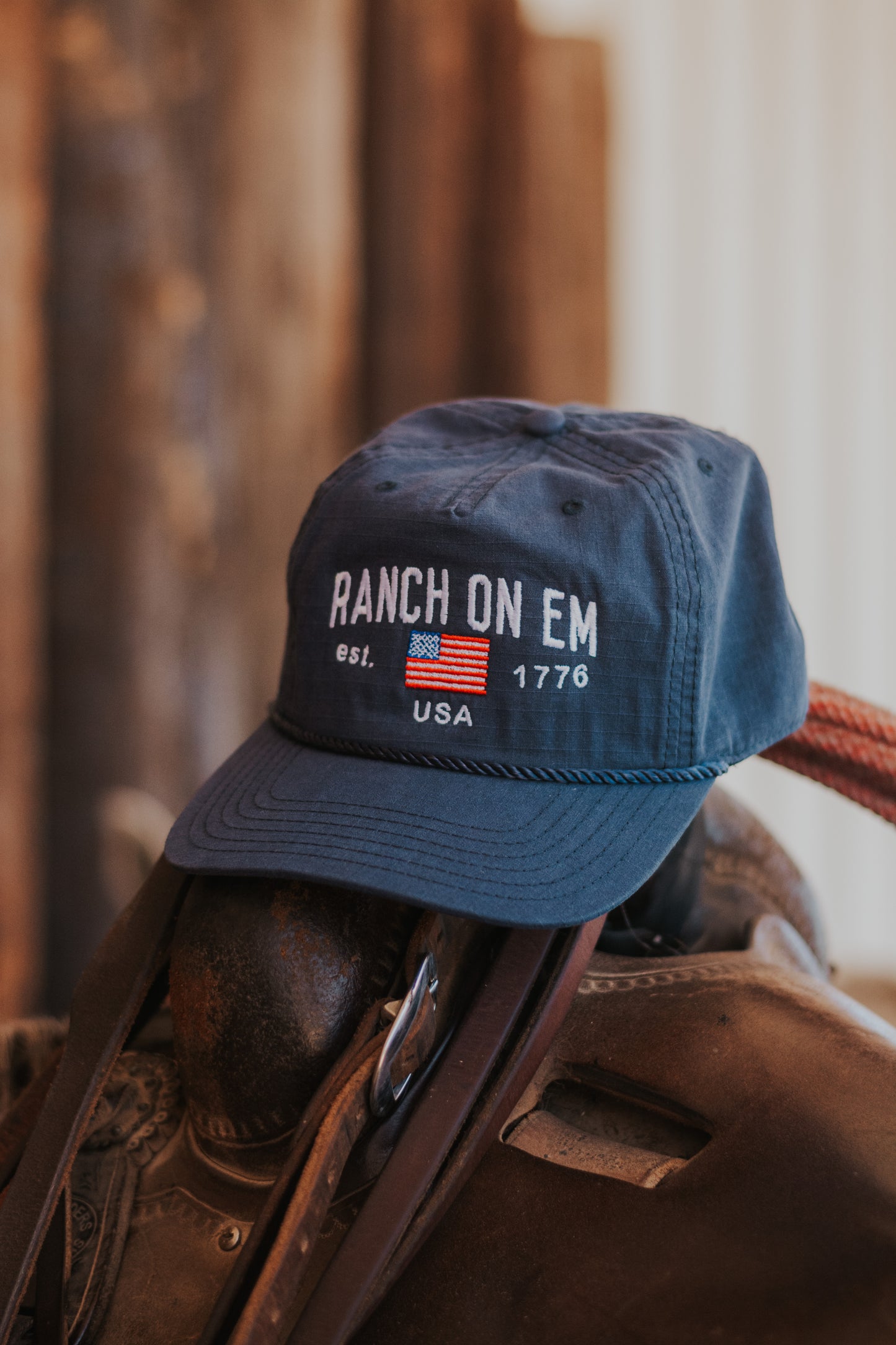 Ranch On Em USA Rope Cap