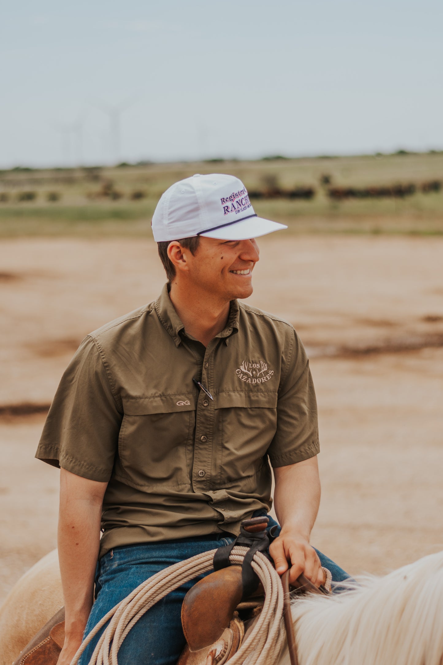 White Registered Ranching Flat Bill