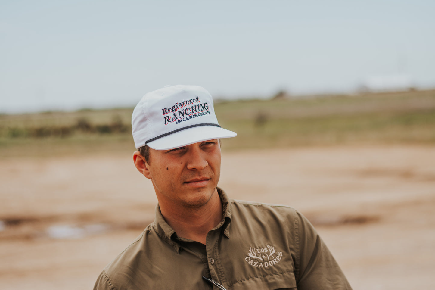 White Registered Ranching Flat Bill