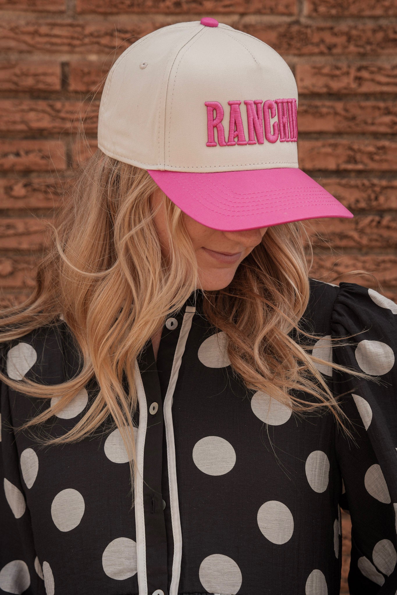 RANCHIN Bone/Pink Cap