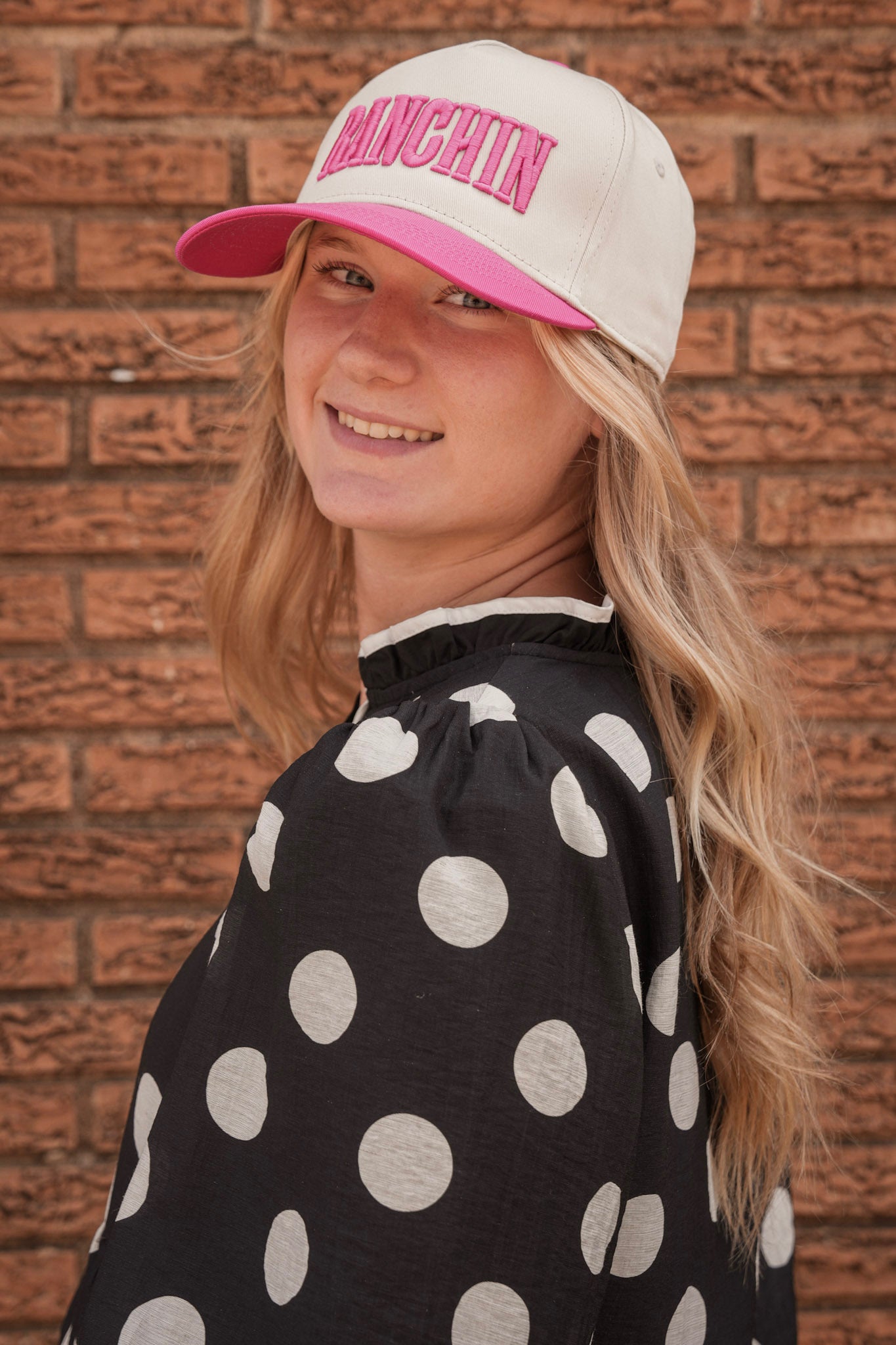 RANCHIN Bone/Pink Cap