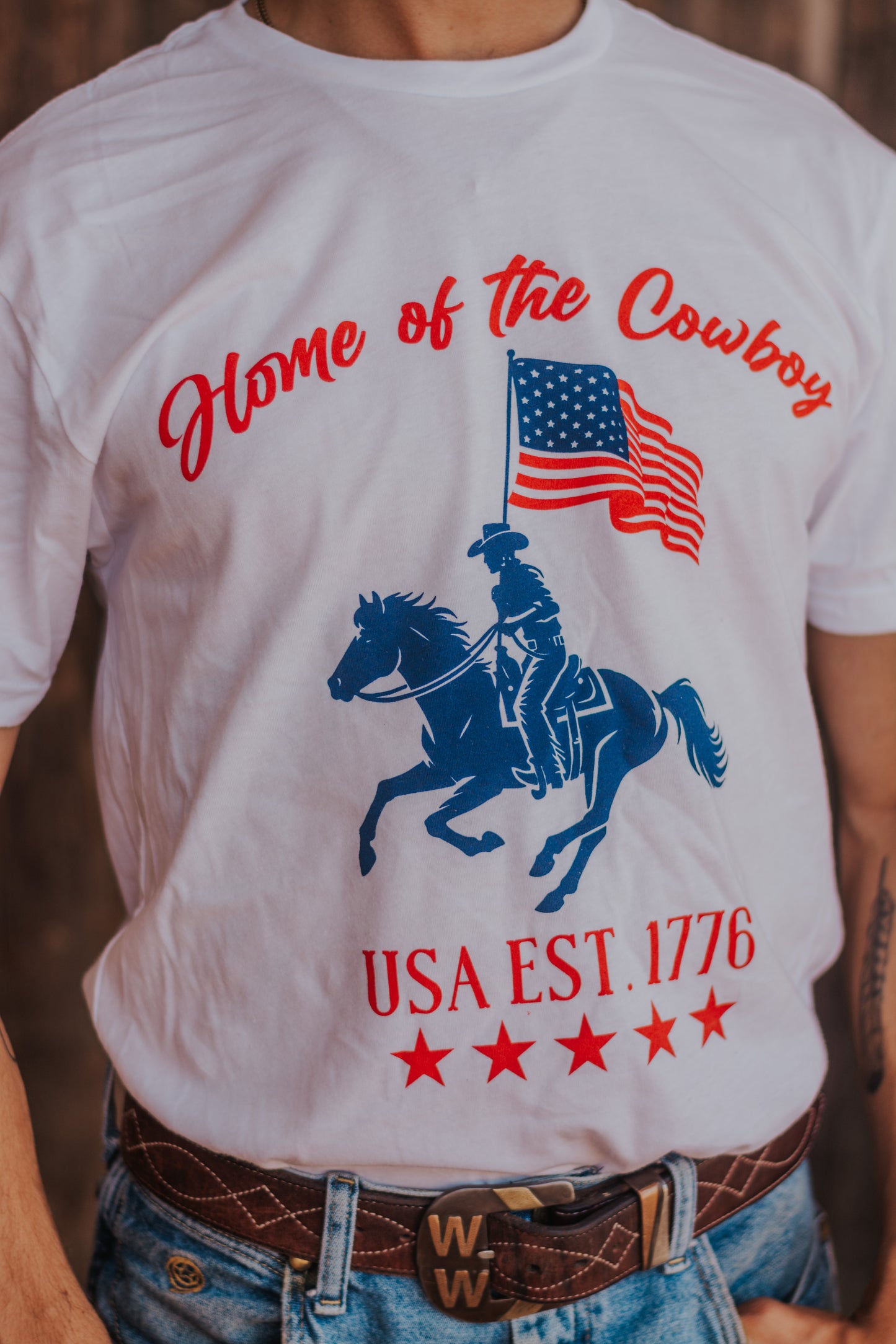 Home Of The Cowboy USA Short Sleeve T-Shirt